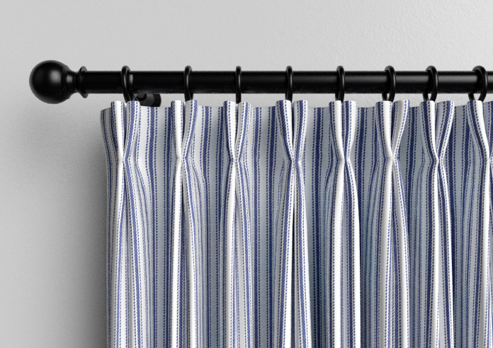 Lace Stripes, Sapphire - Made to Measure Curtains - Image 10